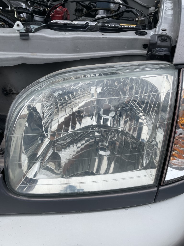 Headlight after restoration