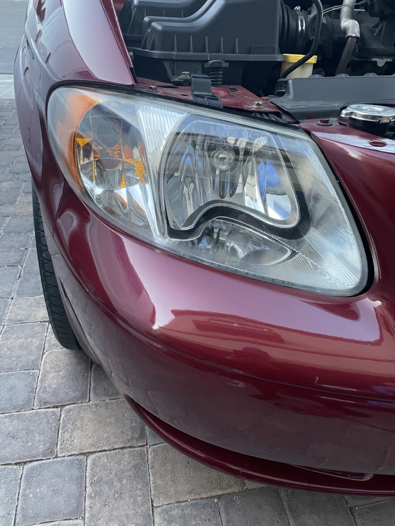 Vehicle after sticker removal